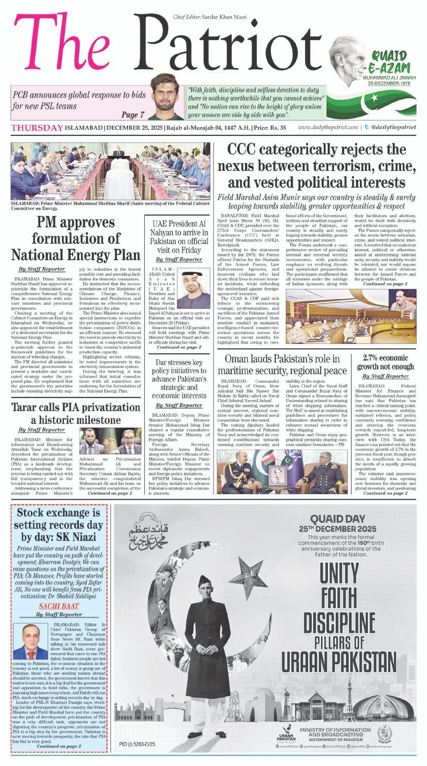 P1-Daily The Patriot-25-12-2025