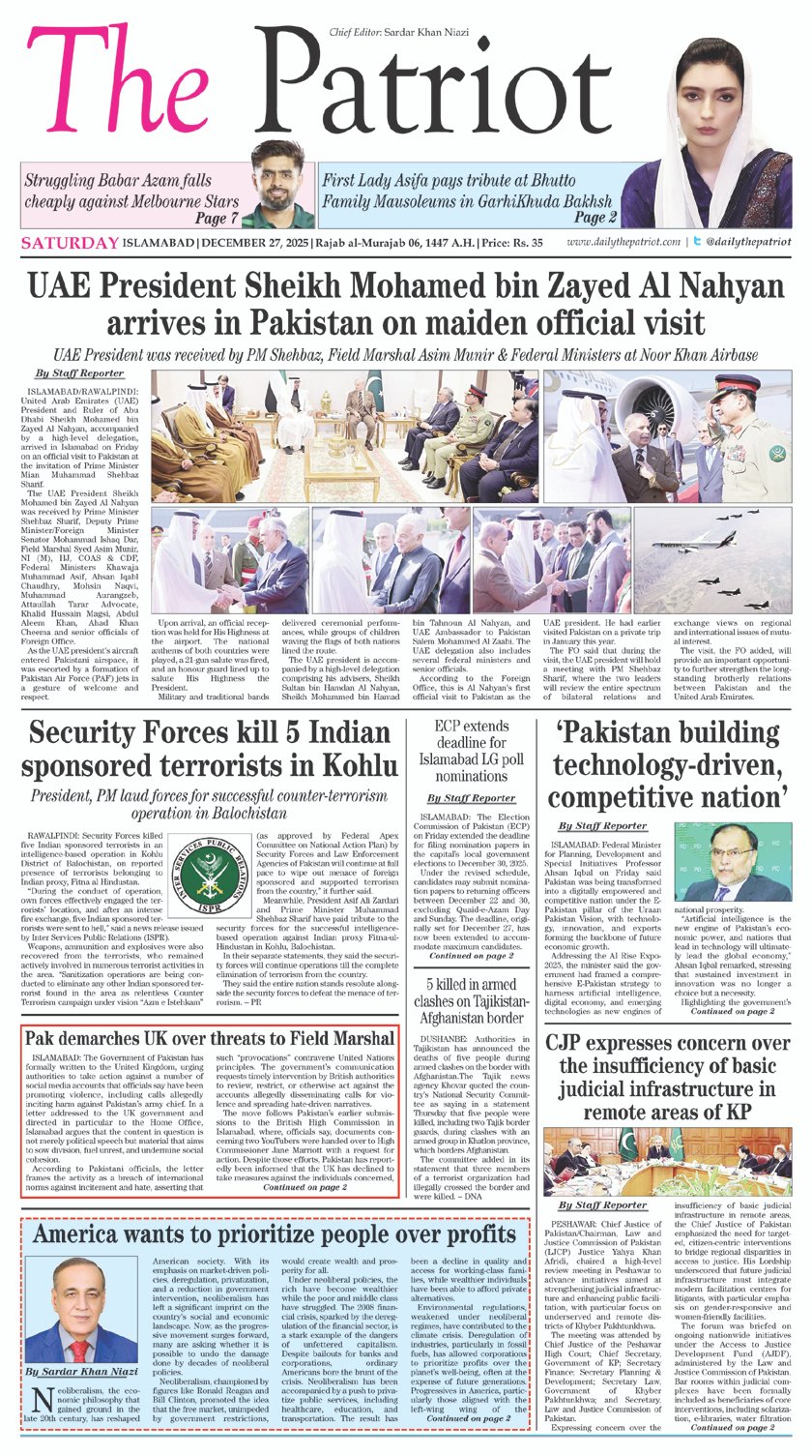 P1-Daily The Patriot-27-12-2025