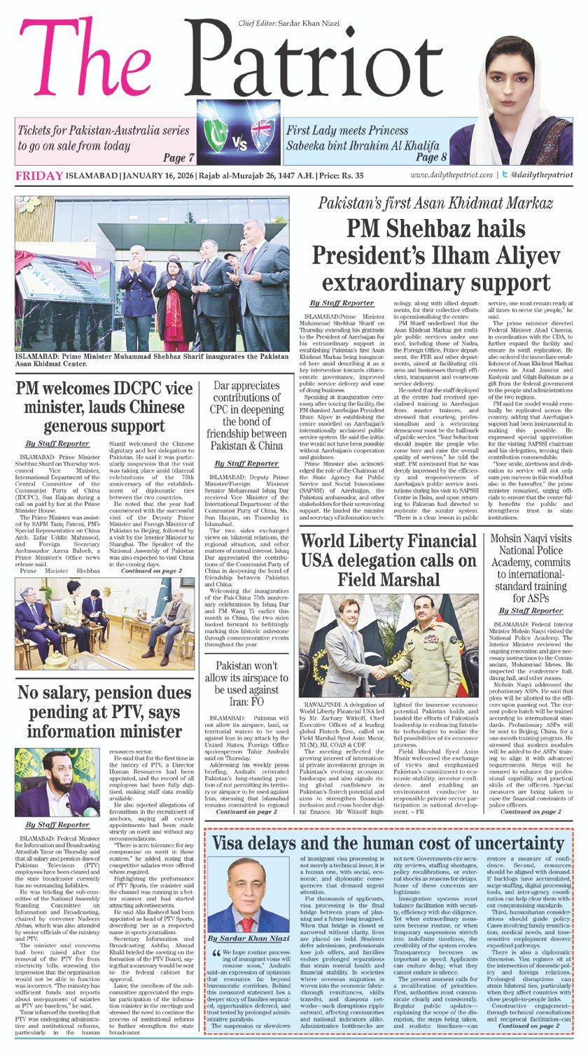 P1-Daily The Patriot-16-01-2026