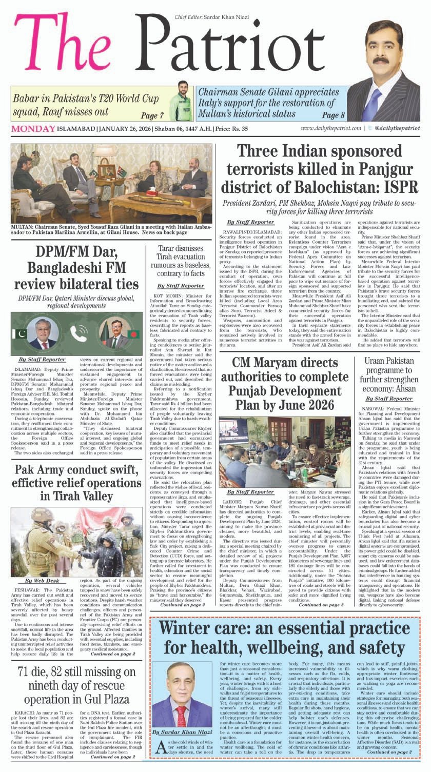 P1-Daily The Patriot-26-01-2026