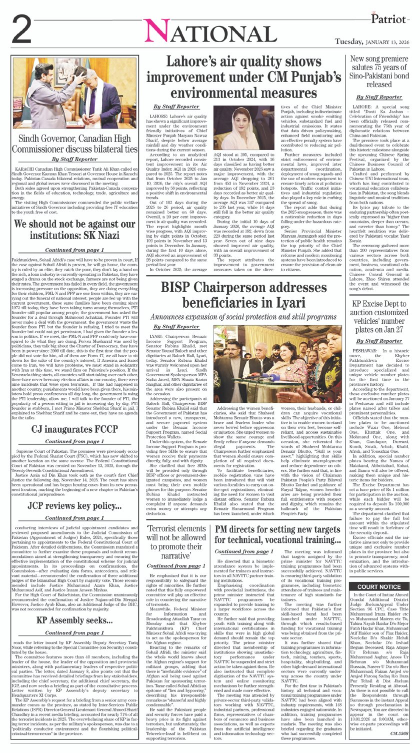 P2-Daily The Patriot-13-01-2026