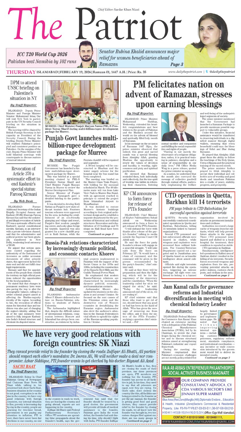 P1-Daily The Patriot-19-02-2026