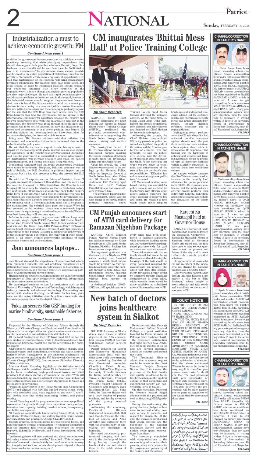 P2-Daily The Patriot-15-02-2026