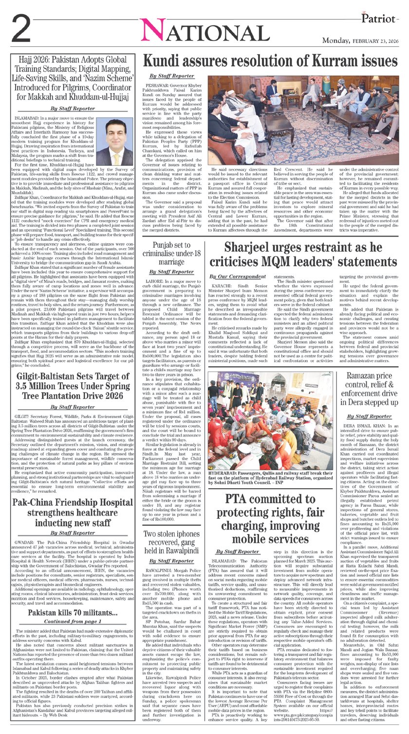 P2-Daily The Patriot-23-02-2026