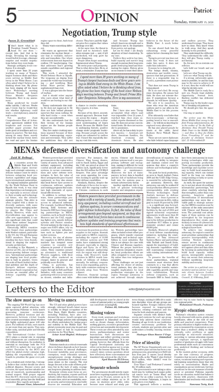 P5-Daily The Patriot-15-02-2026