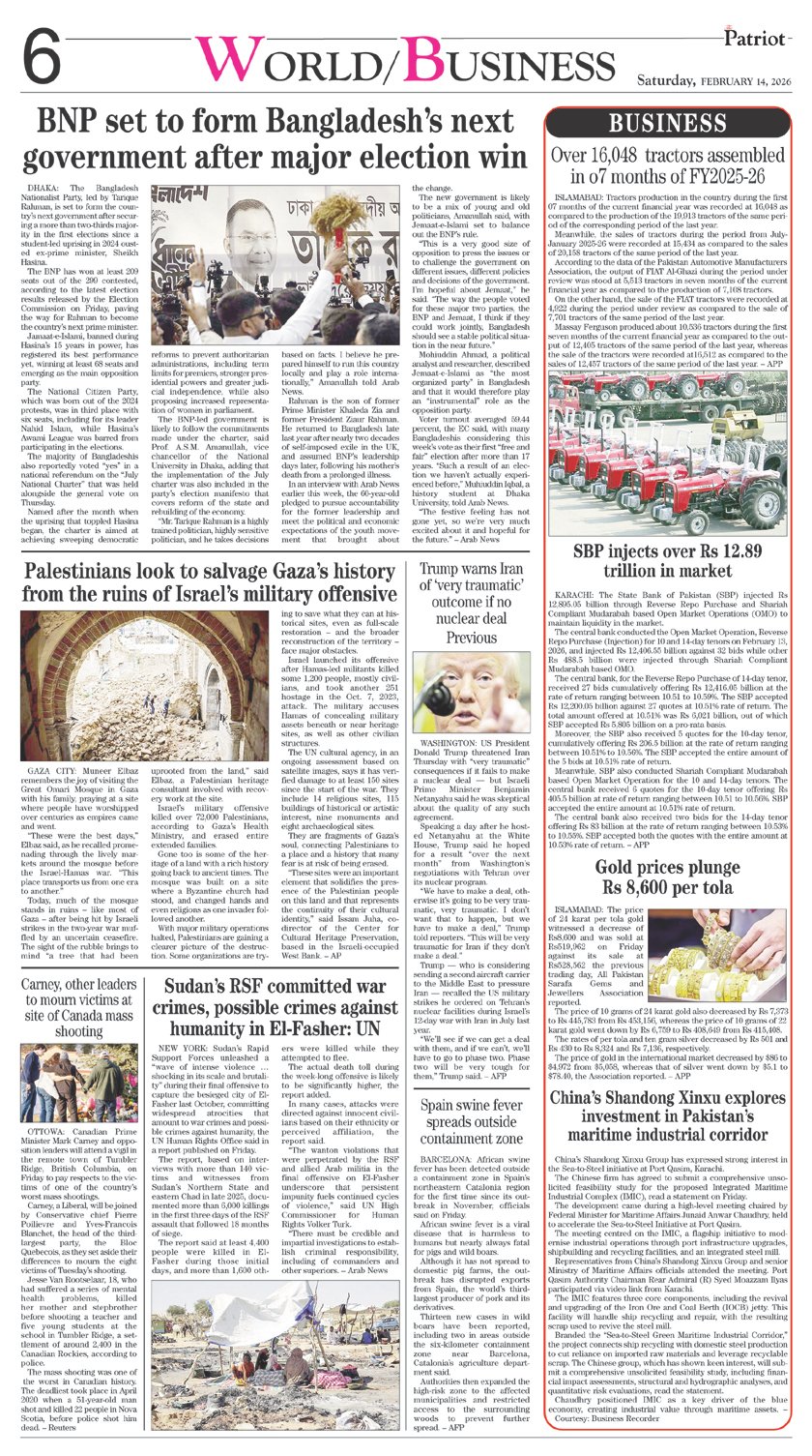 P6-Daily The Patriot-14-02-2026