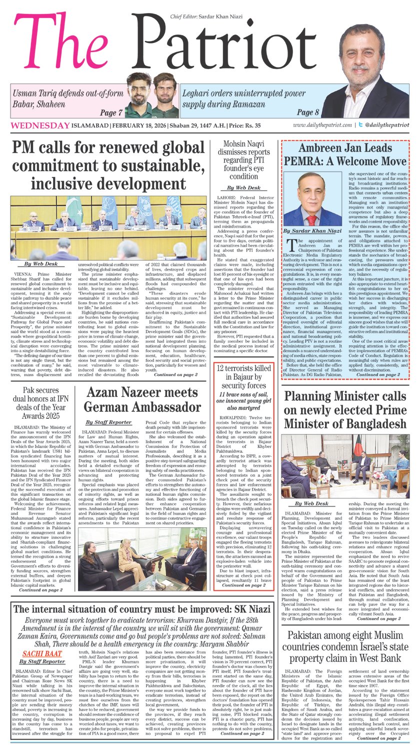 P1-Daily The Patriot-18-02-2026