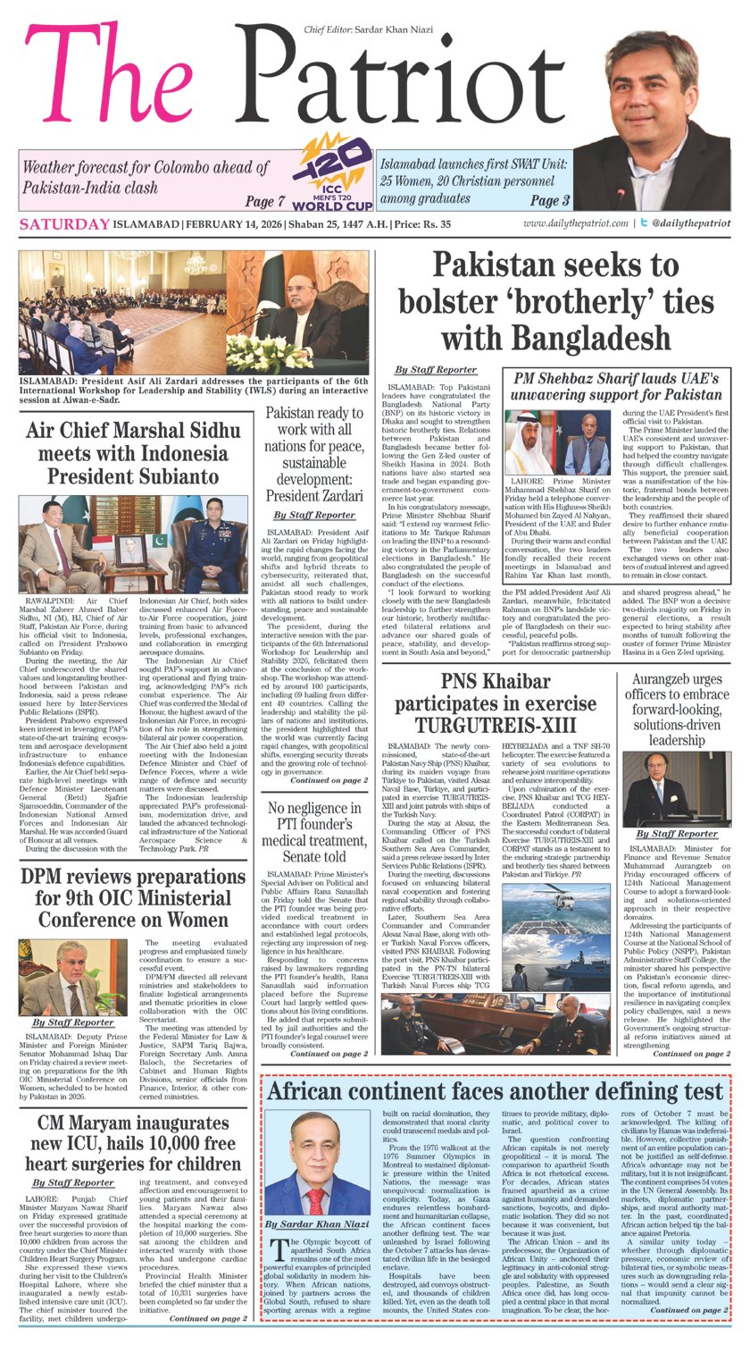 P1-Daily The Patriot-14-02-2026